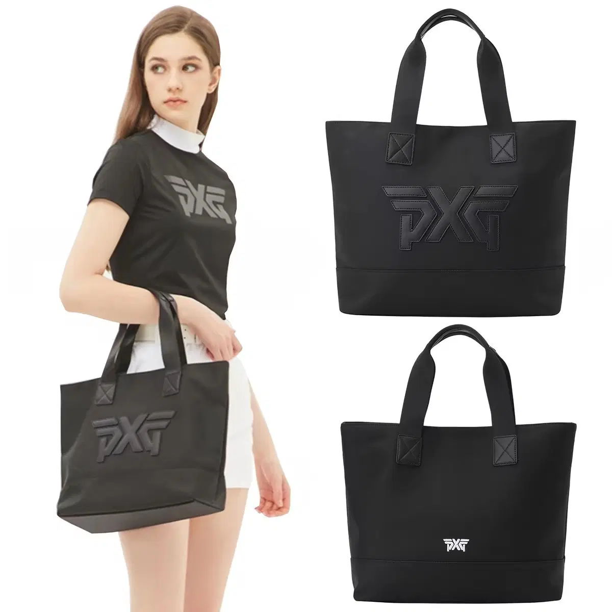 PXG 여성 골프 토트백 블랙