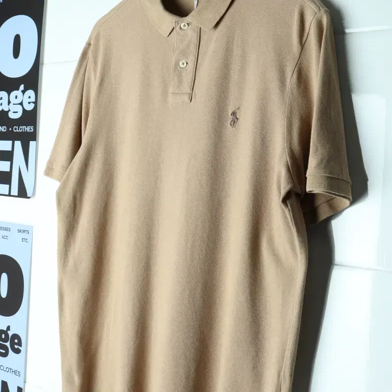 (L-XL) 폴로 랄프로렌 반팔 카라 티셔츠 USA 베이지-H37685