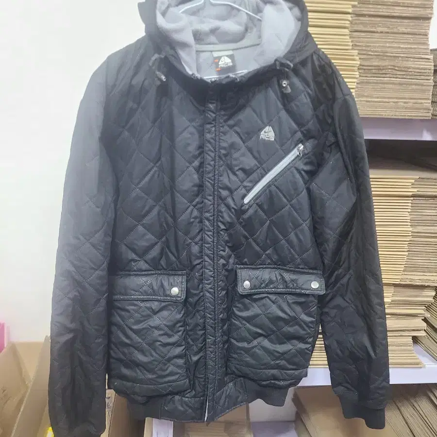 나이키 ACG 퀼팅 플리스 누빔 자켓 남105 블랙