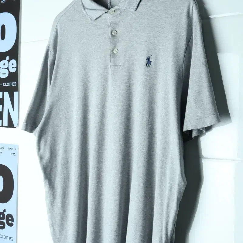 (L-XL) 폴로 랄프로렌 반팔 카라 티셔츠 USA 그레이-H37693