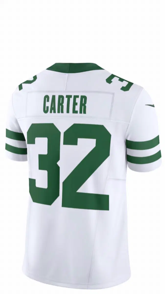 (미개봉신품) 나이키 NFL 뉴욕 제츠 마이클 카터 레거시 화이트 베이퍼 퓨즈 리미티드 유니폼 져지 사이즈 3XL