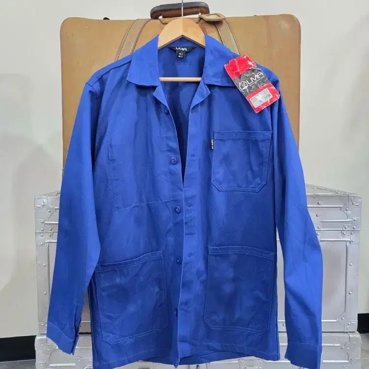 [DEADSTOCK] 1880년 전통 프랑스 LMA 오리지널 프렌치 워크자켓 (Bugatti Blue) (M~슬림L 추천)