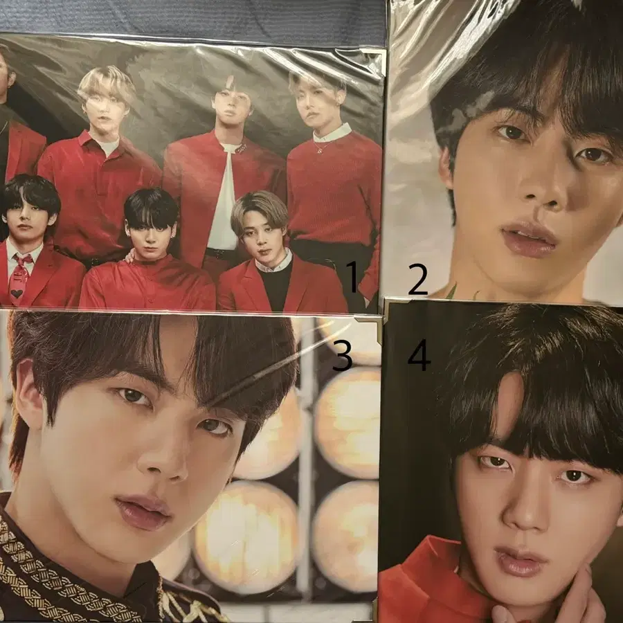 BTS 방탄 진, 지민, 단체 프리미엄 포토 프포 미사용