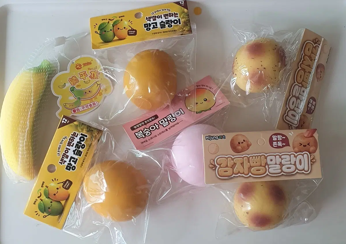 개당가격)복숭아 말랑이 망고 슬랑이 감자빵 말랑이 새상품