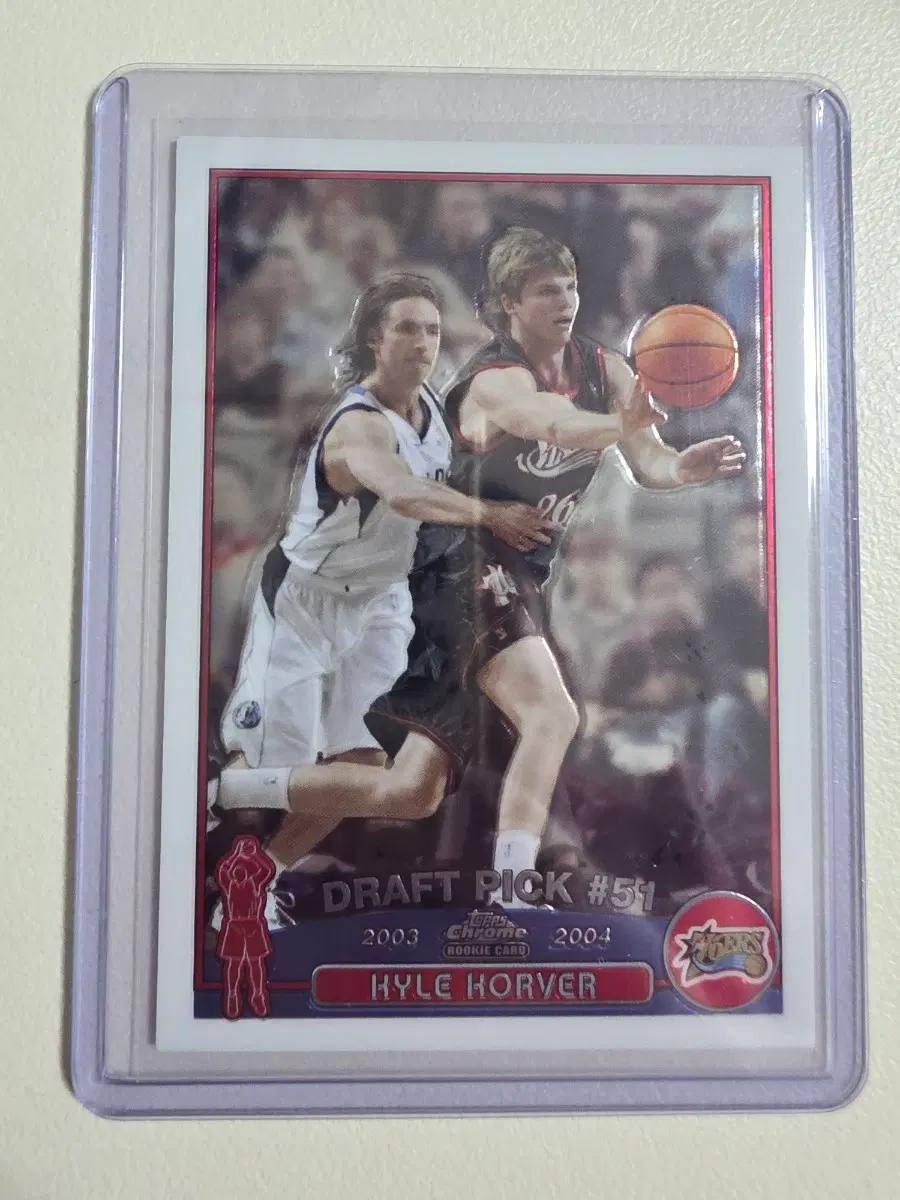 2003-04 nba 카일 코버 탑스 크롬 RC 카드 필라델피아세븐티식서스
