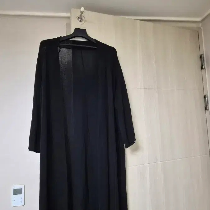 블랙 롱 가디건