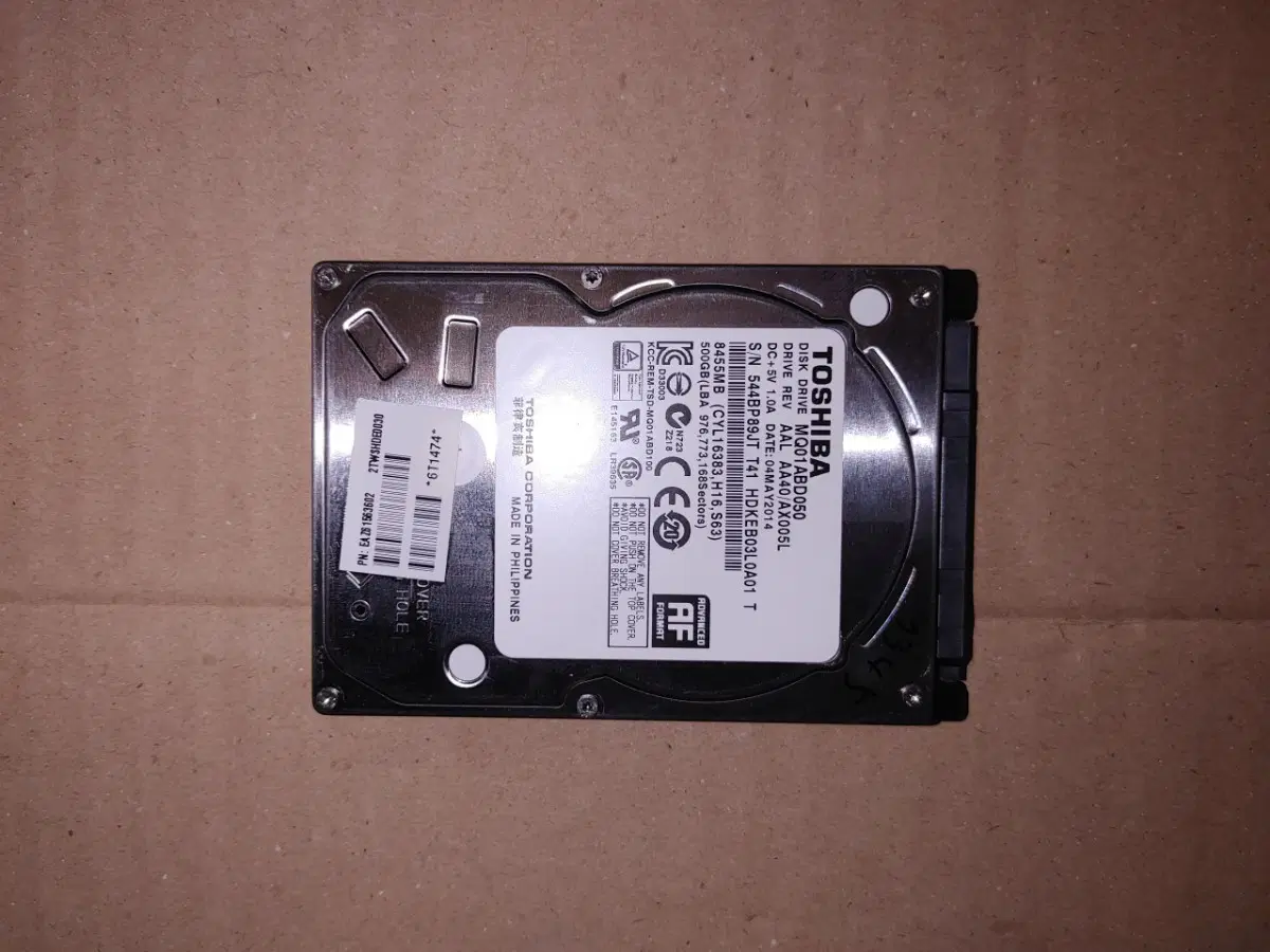 도시바 MQ01ABD050 500GB HDD