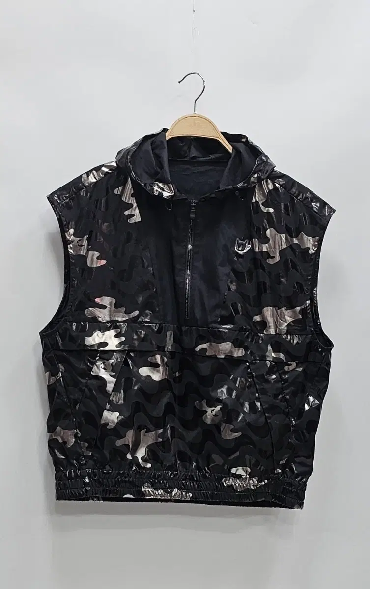 왁(WAAC) 22FW 메탈릭 카모 플라쥬 후드 베스트 조끼 / 여 3 (95)