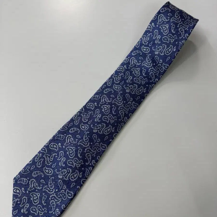 페이즐리 실크 혼방 넥타이 8.5cm