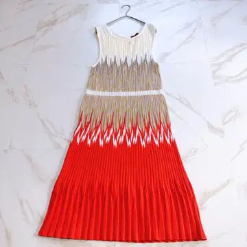 새상품급 MISSONI 미쏘니 캐시미어 실크 롱 슬리브리스 원피스