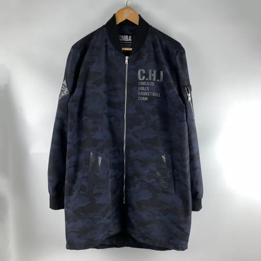 NBA 네이비 카고 트렌치 롱자켓 XL .260827