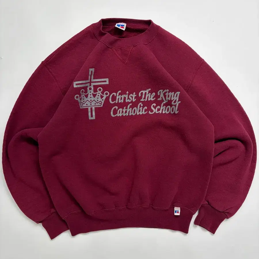 90s Russell Sweatshirt (burgundy).
