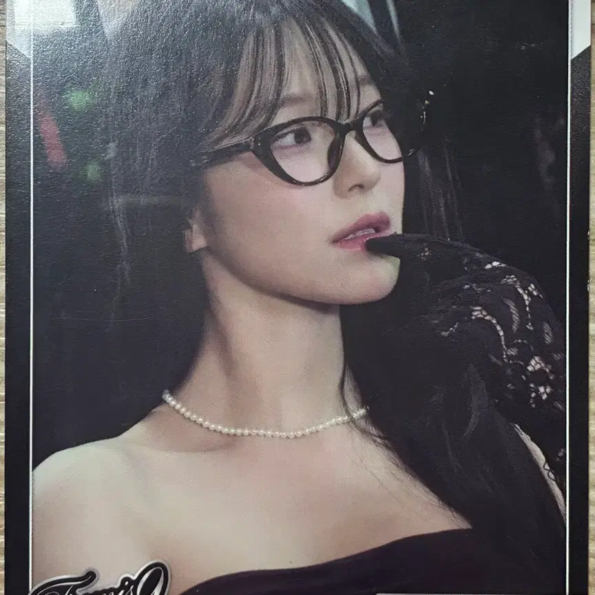 프로미스나인 백지헌 안경 포토카드
