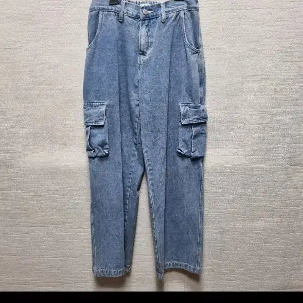 v258 데님 카고 와이드 팬츠