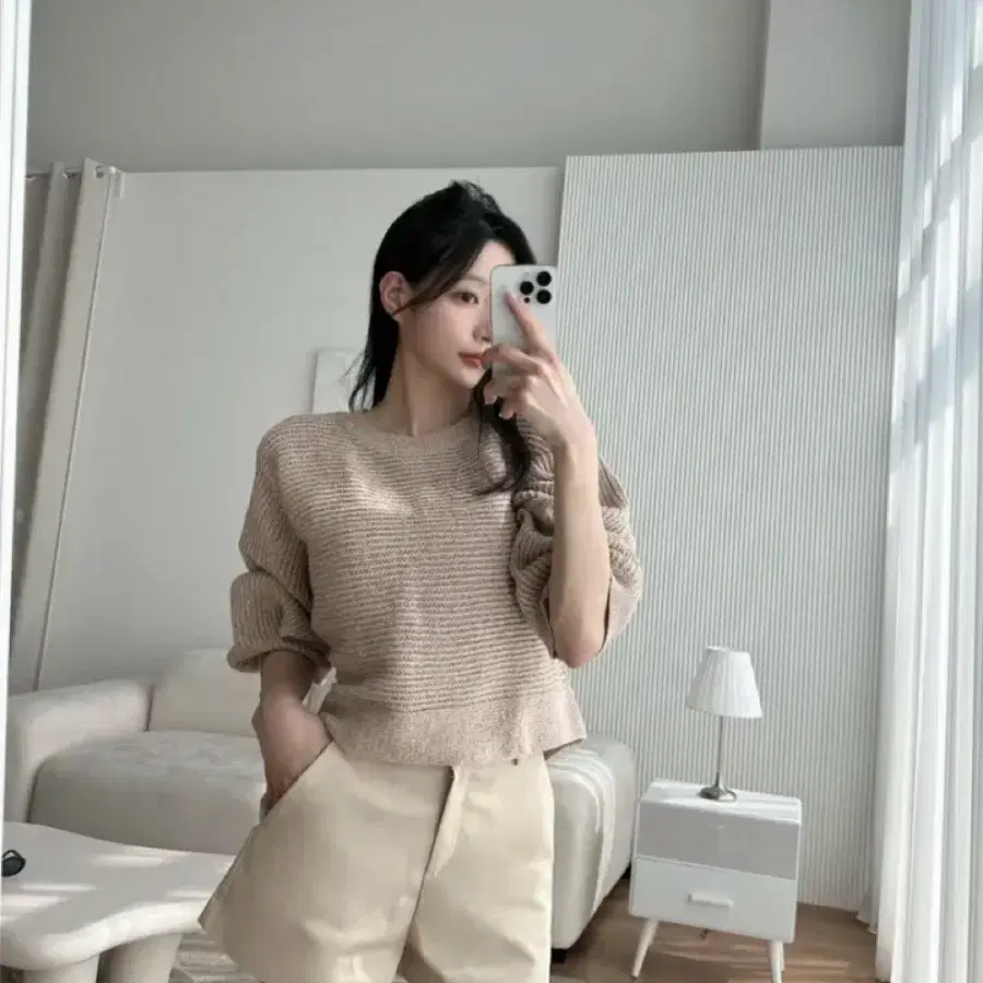 펄 시퀸 짜임 보느텍 가오리핏 니트 여성수입의류