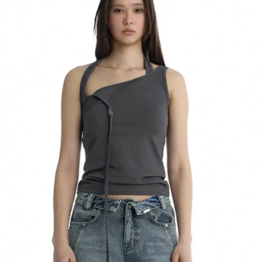 Layered Draped Halter Neck Tank Top