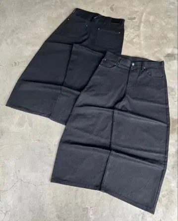 belvet standard baggy pants black