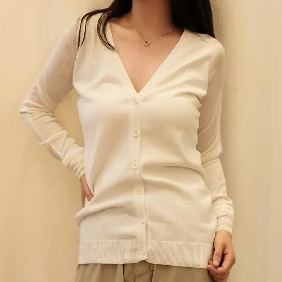 메종마르지엘라 MM6 레이온 코튼 가디건