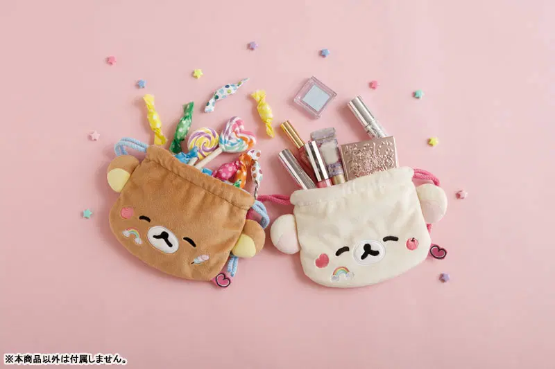 산엑스 리락쿠마 코리락쿠마 유류유류 포카포카 조리개 파우치 조이개 메이크업 파우치