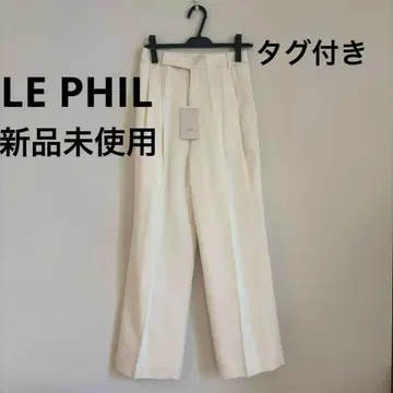 [택 포함 미사용 새상품] LE PHIL (르 필) 화이트 슬랙스 사이즈 0