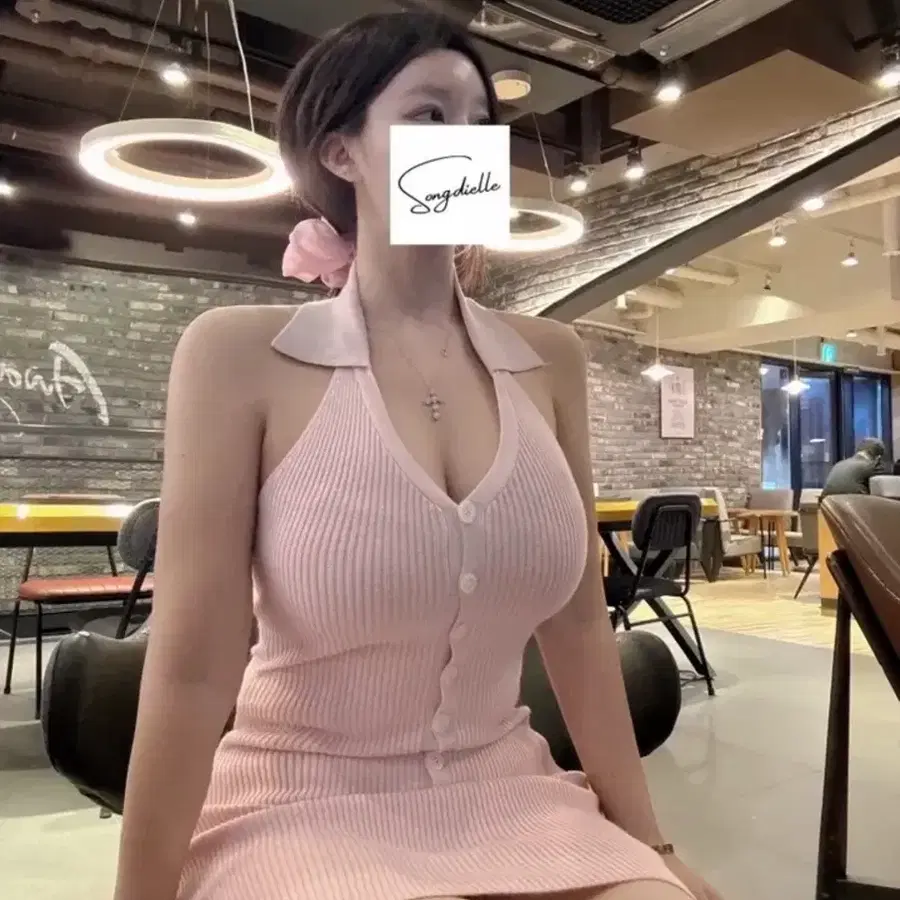 [새상품] 홀터넥 원피스
