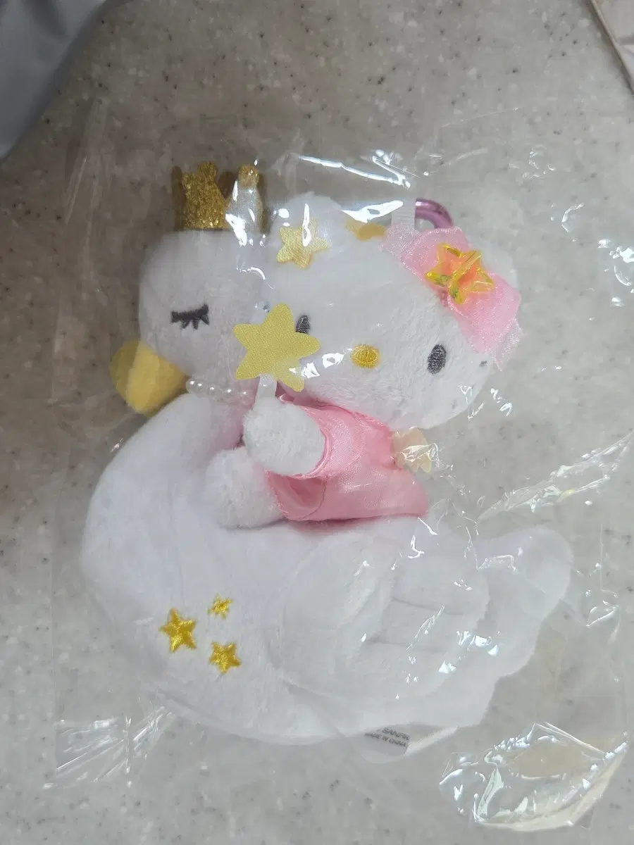 산리오 키티 백조인형 카라비너 키링