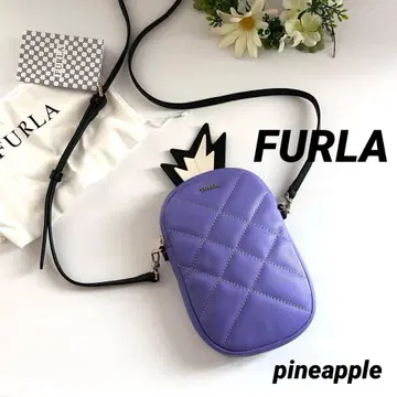 [미사용급] FURLA 파인애플 미니 숄더백 퍼플 귀여움