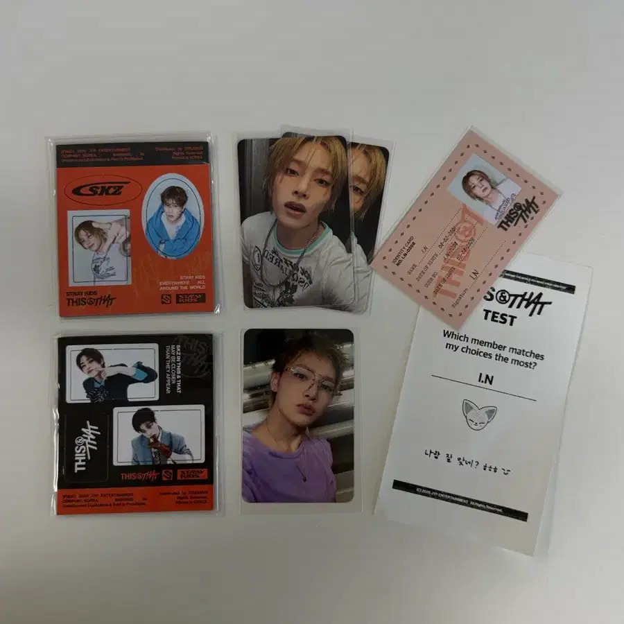 스트레이키즈 스키즈 디스앤댓 앨범 특전 + 사웨 럭드 아이엔 포카 일괄