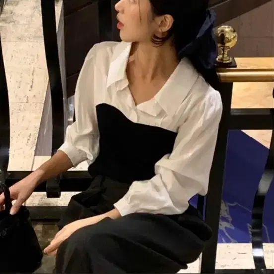 주르티 하객 블라우스 새상품