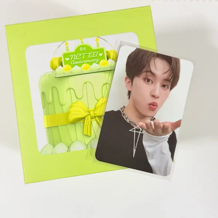 마크 NCT127 8주년 파티 케이크 세트 개봉 포카포함 엔시티