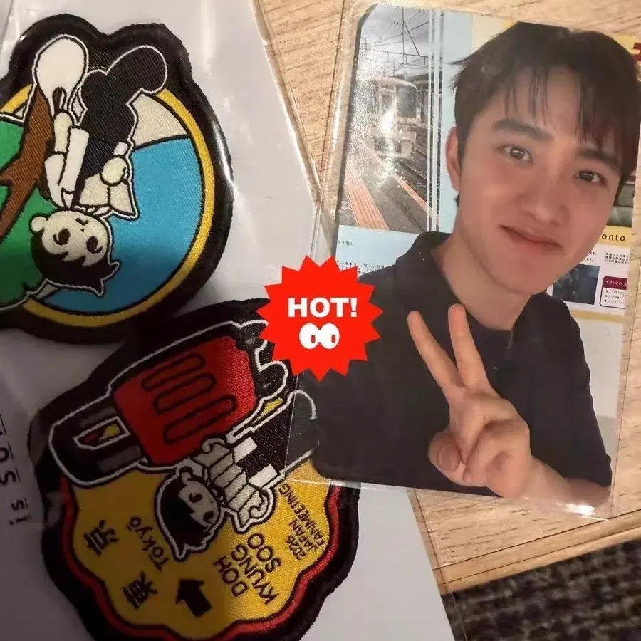 예판 엑소 디오 일본 뱃지