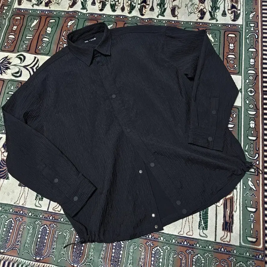 자라(ZARA) 링클 플리츠 주름 루즈핏 스트링 셔츠 자켓