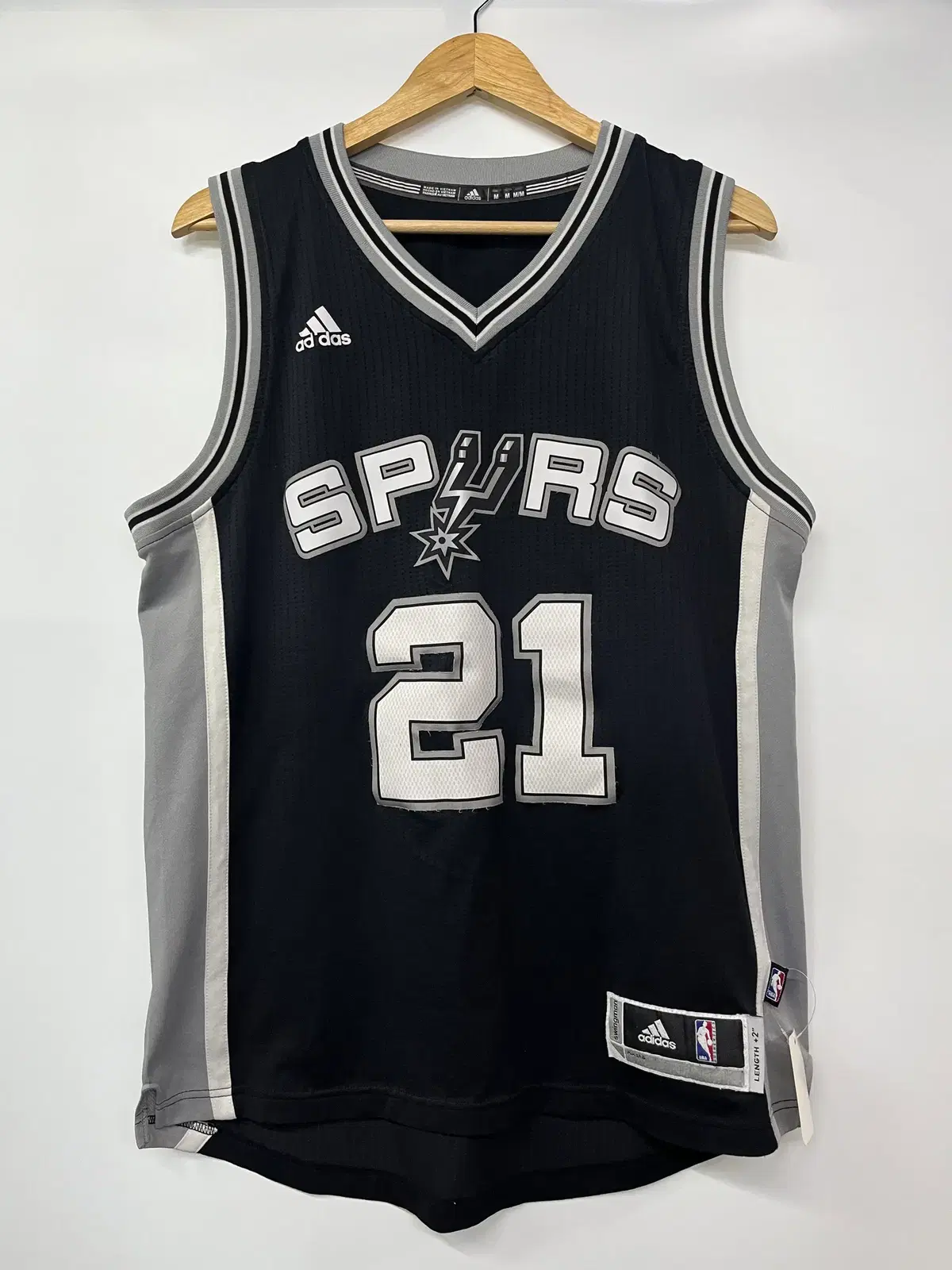 NBA 아디다스 샌안토니오 스퍼스 팀던컨 농구 유니폼 M사이즈