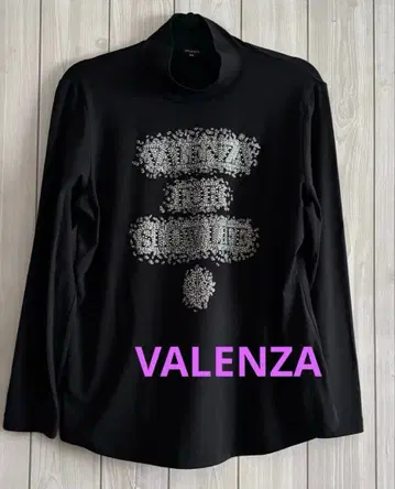 VALENZA 긴팔 티셔츠 스팽글 디자인 큐빅