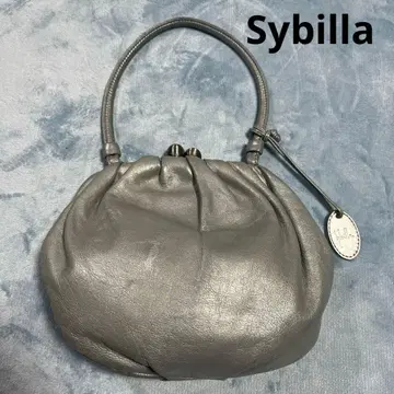 Sybilla 핸드백 실버 가마구치 일본 의류, 유카타에도