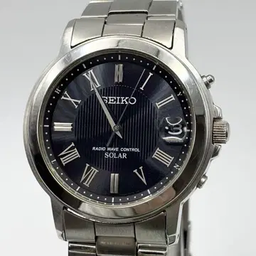 작동/전파 솔라 SEIKO 7B52-0AG0 남성용 손목시계 로만
