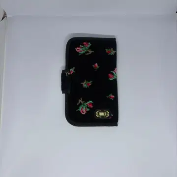 FEILER 장지갑 블랙 꽃무늬