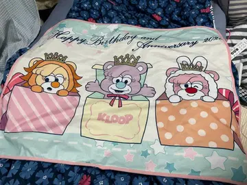 KLOOP 벌스데이 기념 담요 2장 쿠마다 쿠미
