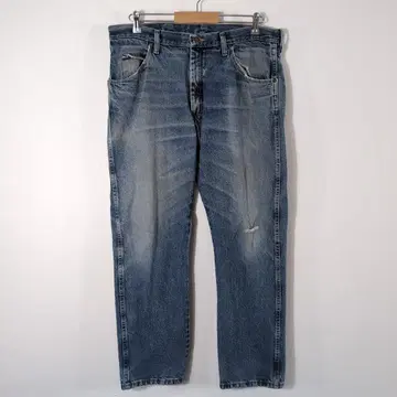 Wrangler 데님 청바지 36 x 30 페이드 데미지 멕시코제