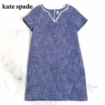 Kate spade New York V넥 트위드 원피스 파랑 2