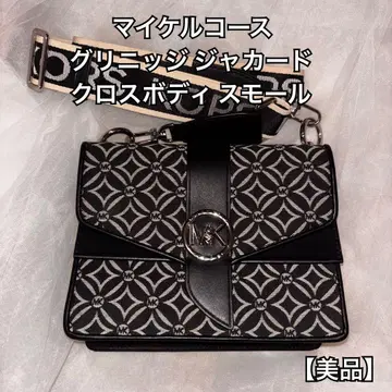 [ 새상품급 ] MICHAEL KORS 그리니치 자카드 크로스바디 블랙