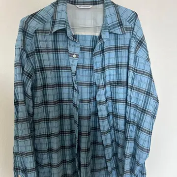 MIMTHEWARDROBE 블루베리 체크 셔츠_블루