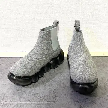 [ grounds ] 사이드 고어 부츠 25.5cm 그레이 grounds