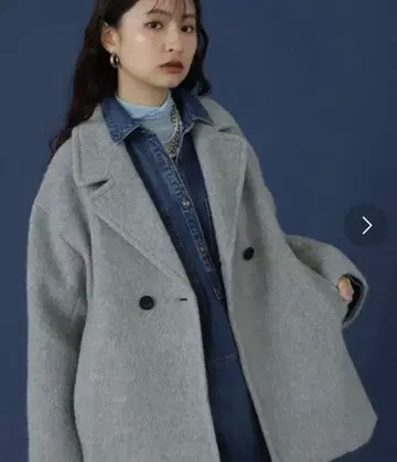 샤기 미디 코트 N natural beauty basic 미사용 새상품