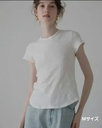 pois pichi tee, M 사이즈, 화이트, 미사용 새상품