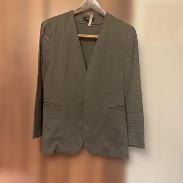 Theory 노카라 자켓 카키 사이즈 0