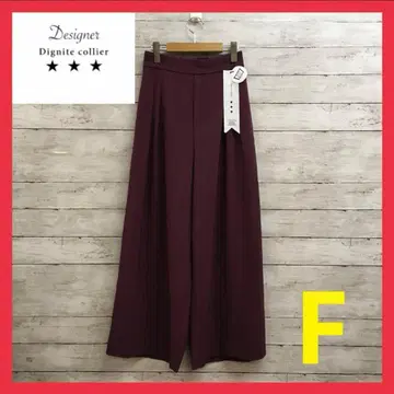 택 포함 새상품 디니테 코리에 가우초 팬츠 여성용 F 와인 레드