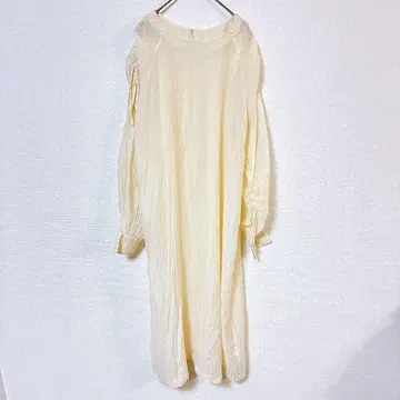 KBF 시어 롱 원피스 여성용 L~XL 상당 아이보리 계열 라메