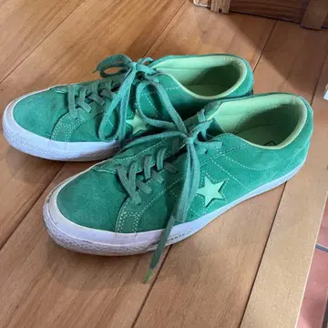 CONVERSE ONE STAR 스웨이드 스니커즈 그린