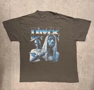 DMX 그래픽 프린트 티셔츠 y2k 그런지
